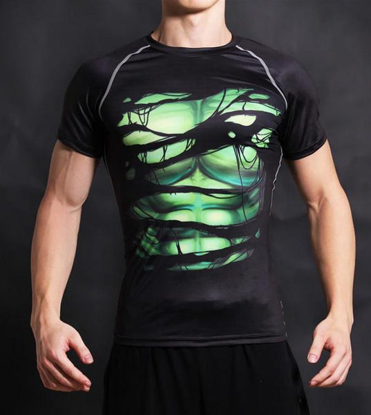 BRUCE BANNER Compression T-shirt (Black) - Gym Heroics Apparel