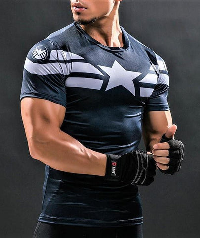 CAPTAIN AMERICA T-Shirt - Gym Heroics Apparel