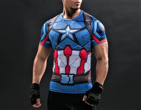 CAPTAIN AMERICA T-shirt - Gym Heroics Apparel