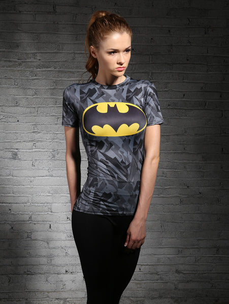 Batman Women's workout T-Shirt (Grey) - Main Image