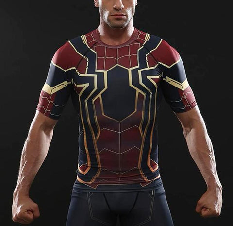 SPIDERMAN T-Shirt (IRON SPIDER) - Gym Heroics Apparel