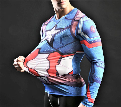 CAPTAIN AMERICA Gym Shirt - Gym Heroics Apparel