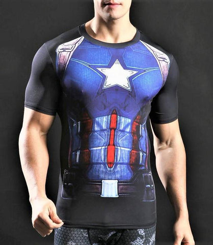 CAPTAIN AMERICA Gym T-Shirt - Gym Heroics Apparel