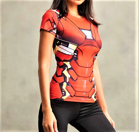 IRON MAN Women's Gym T-Shirt - Gym Heroics Apparel
