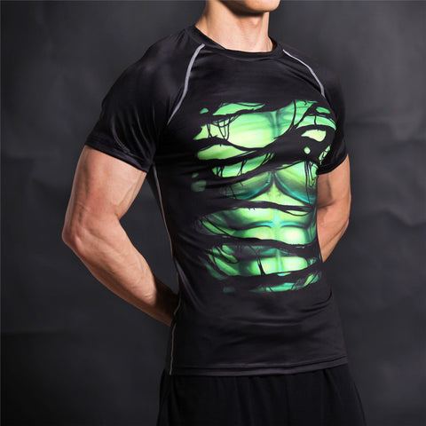 BRUCE BANNER Compression T-shirt (Black) - Gym Heroics Apparel