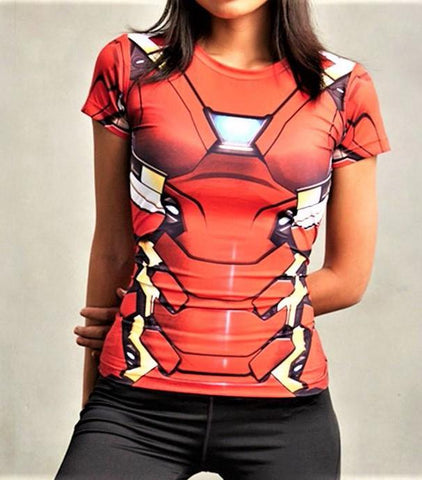 IRON MAN Women's Gym T-Shirt - Gym Heroics Apparel