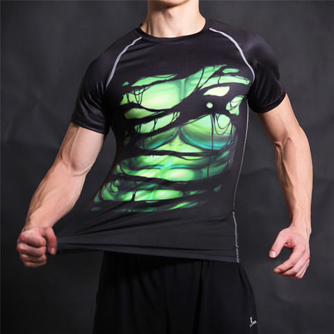 BRUCE BANNER Compression T-shirt (Black) - Gym Heroics Apparel