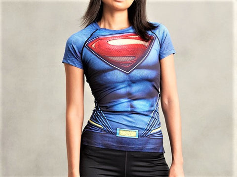 SUPERMAN Women's Gym T-Shirt - Gym Heroics Apparel