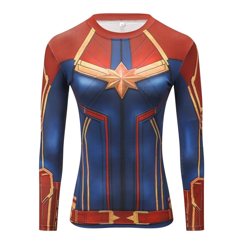 Thor Avengers Gym Shirt Slim Dri Fit Long Sleeve Marvel Avengers - Main Image