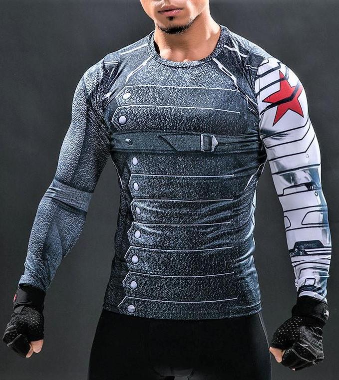 Captain America t-shirt The Winter Soldier tee shirt sport compression  costume femme