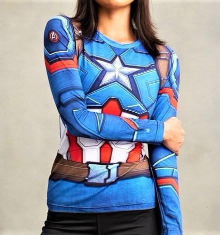 CAPTAIN AMERICA Women's Gym Shirt - Gym Heroics Apparel