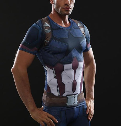 INFINITY WAR CAPTAIN AMERICA T Shirt - Gym Heroics Apparel