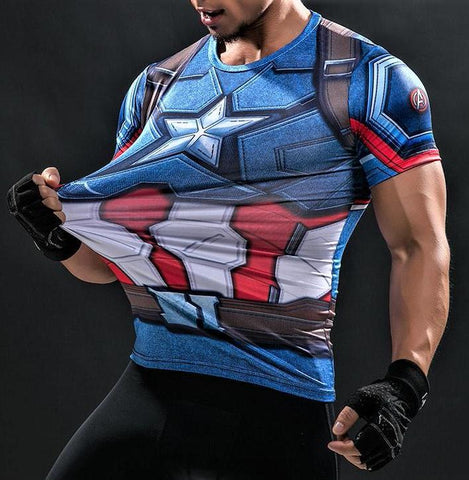 CAPTAIN AMERICA T shirt - Gym Heroics Apparel