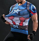 CAPTAIN AMERICA Workout T-shirt - Gym Heroics Apparel