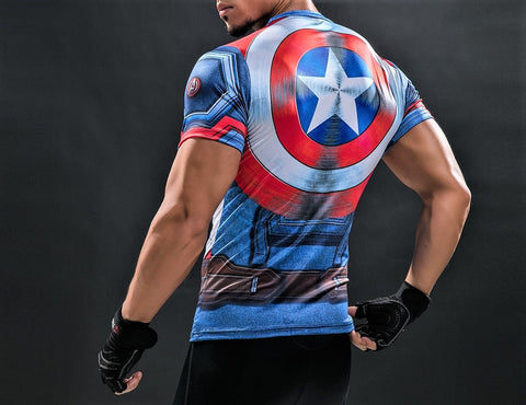 CAPTAIN AMERICA T-shirt - Gym Heroics Apparel