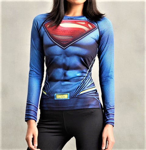 SUPERMAN Women's Gym Shirt - Gym Heroics Apparel