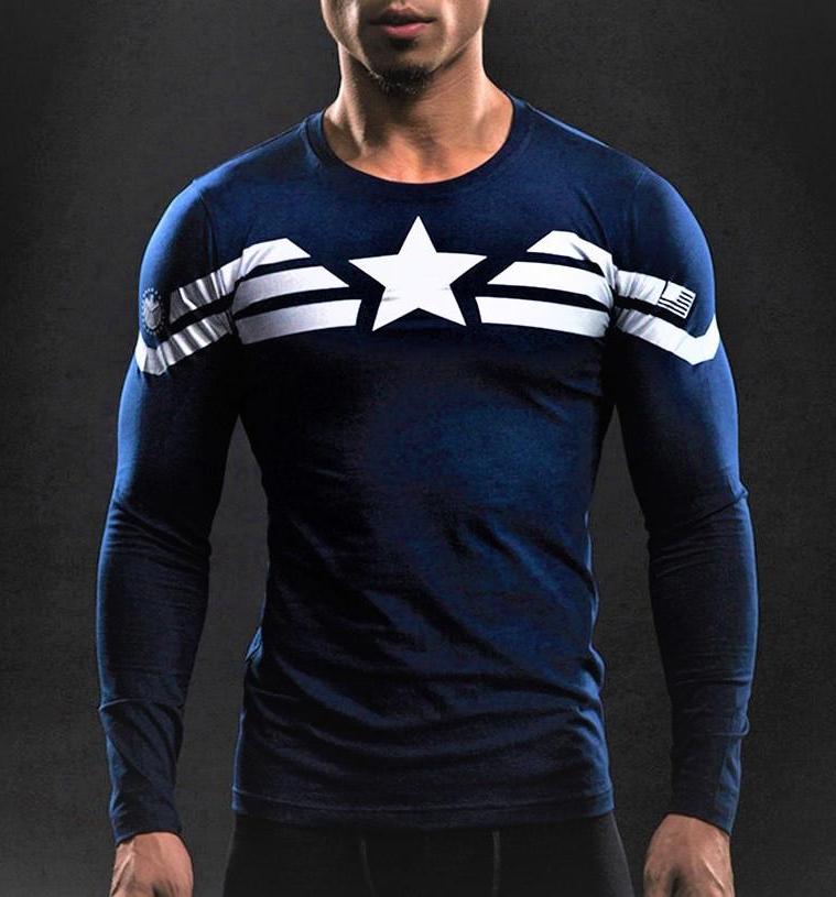 Captain America Gym Shirt Heroics