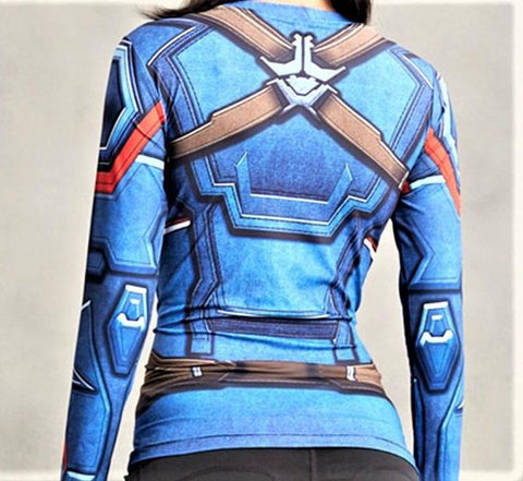 CAPTAIN AMERICA Women's Gym Shirt - Gym Heroics Apparel