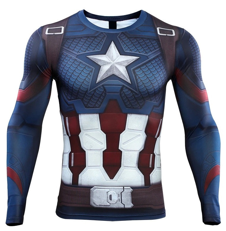 Captain America Shirt Gym Heroics Apparel