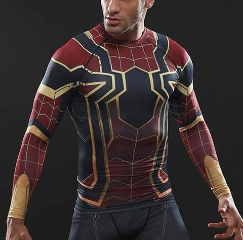 SPIDERMAN Shirt (IRON SPIDER) - Gym Heroics Apparel