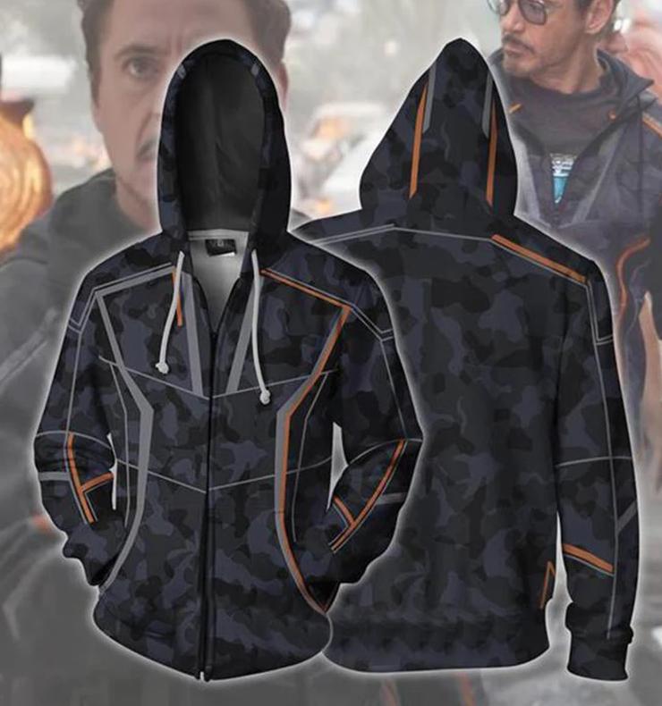 TONY STARK Infinity War Zip Up Hoodie