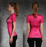 Superman Women's T-Shirt (Pink/Black) - Gym Heroics Apparel